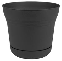 Bloem Llc Sp07908 7.25 Charcoal Saturn Planter With Saucer