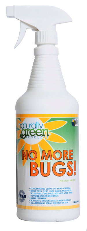 Naturally Green 83231 32 Oz No More Bugs! Natural Cedar Oil Based Pest Control & Skin Repellant