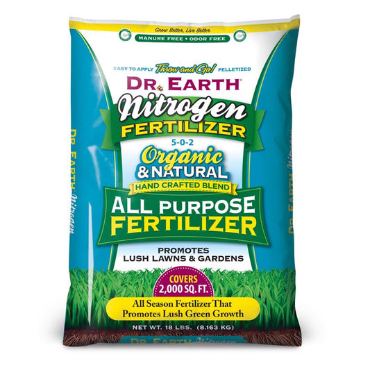 Dr. Earth Nitrogen Slow-Release Nitrogen Lawn Fertilizer For All Grasses 2000 sq ft
