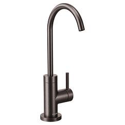 Black stainless one-handle high arc beverage faucet