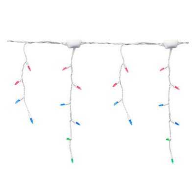 Staylit Icicle Light Set, Multi/White Wire, 150-Ct.