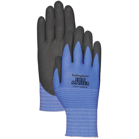 Bellingham Palm-dipped Work Gloves Black/Blue L 1 pair