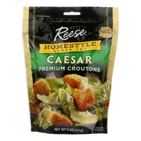 Reese Homestyle Caesar Croutons - Case of 12 - 5 oz.