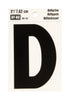 Hy-Ko 3 in. Reflective Black Vinyl Letter D Self-Adhesive 1 pc. (Pack of 10)
