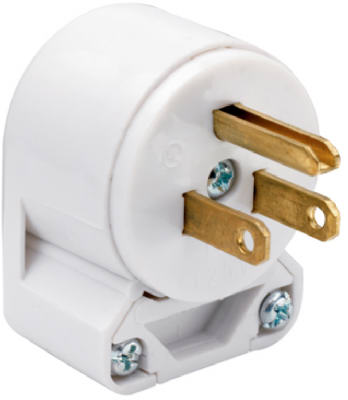 15A White 8-Position Angle Plug