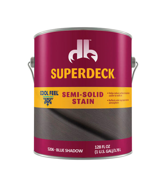 Superdeck Cool Feel Solid Blue Shadow Acrylic Deck Stain 1 gal. (Pack of 4)