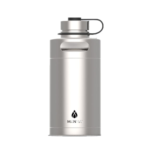 Manna 64 oz Plain Silver BPA Free Insulated Bottle