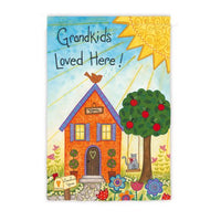 GRANDKIDS LOVE HERE SUEDE FLAG