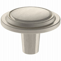 Top Ring Cabinet Knobs, Satin Nickel, 1-1/4-In. Round, 10-Pk.