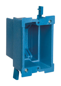 Carlon  Super Blue  7-5/8 in. Rectangle  Thermoplastic  1 gang Outlet Box  Blue