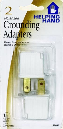 Helping Hand 85030 White Polarized Grounding Adapters