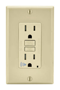 Leviton 15 amps 125 V Ivory Audible Outlet 5-15R 1 pk