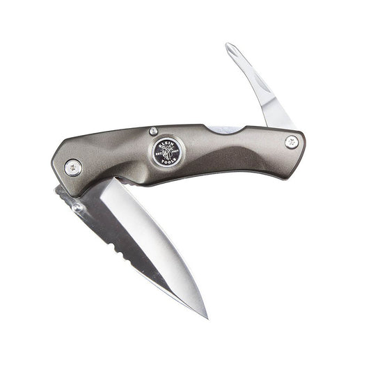 Klein Tools 10 in. Lockback Pocket Knife Silver 1 pc