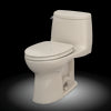 TOTO® UltraMax® II One-Piece Elongated 1.28 GPF Universal Height Toilet with CEFIONTECT and SS124 SoftClose Seat, WASHLET+ Ready, Bone - MS604124CEFG#03