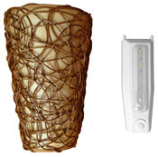 Aplique de pared con batería LED de mimbre negro con pantalla blanca Iel-2100 de It's Exciting Lighting