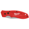 Milwaukee Fastback Red Press and Flip Folding Pocket Knife 7.5 in. L