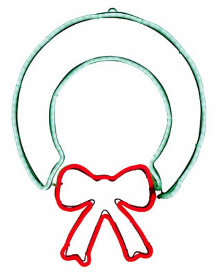 Corona flexible de neón, verde, 25 pulgadas
