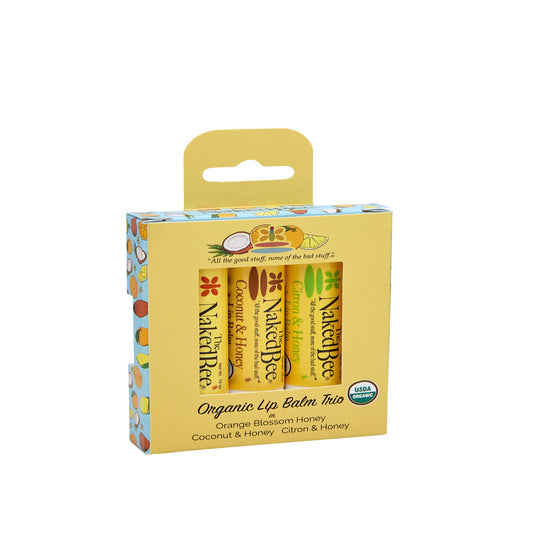 The Naked Bee Assorted Scent Organic Lip Balm 0.45 oz. 3 pk