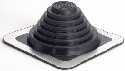 Masterflash Flexible Roof Flashing, EPDM, 12 x 12-In. Base, 5 to 9-In. Pipes