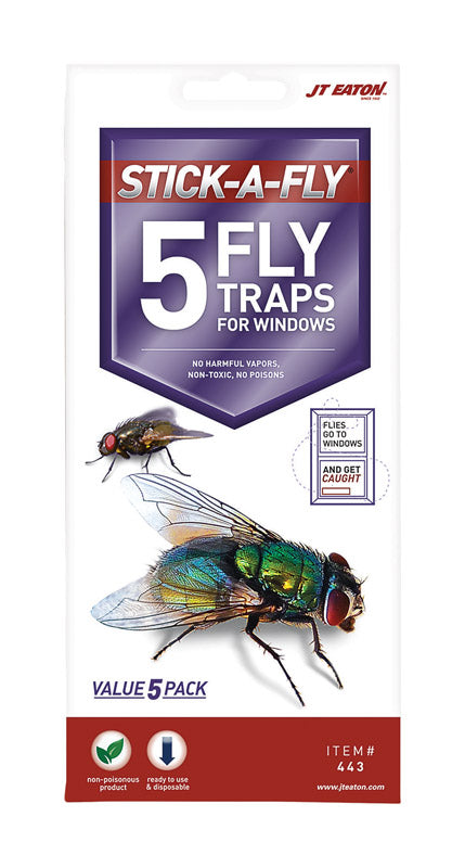 JT Eaton Stick-A-Fly Fly Trap 5 pk (Pack of 24)