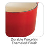 2.5 Qt Enameled Cast-Iron Series 1000 Covered Sauce Pan - Gradated Red