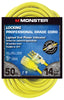 Monster Just Power It Up Outdoor 50 ft. L Yellow Extension Cord 14/3 SJTW