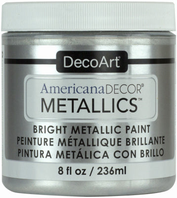 Americana Decor Metallics Craft Paint, Sterling Silver, 8-oz.