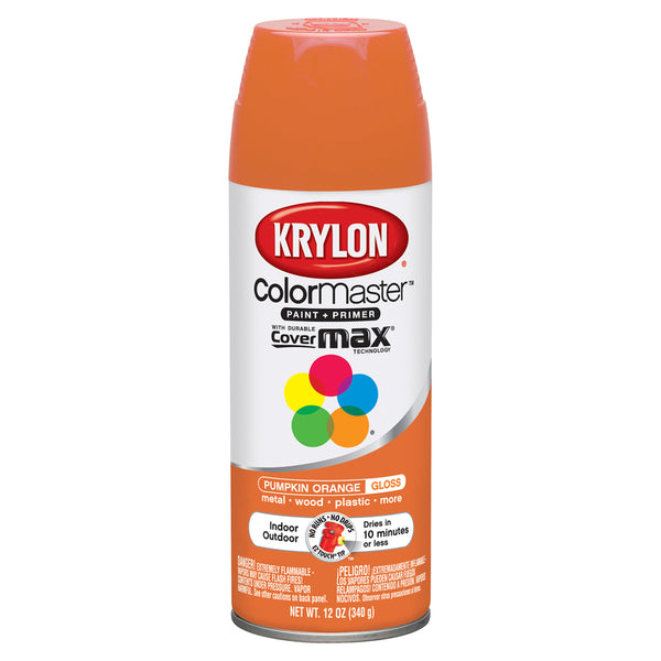 Pintura en aerosol brillante ColorMaster de Krylon, color calabaza, 12 oz (paquete de 6)