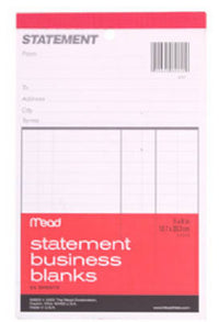 Statement Business Blanks, 8 x 5-In., 54-Ct. (Pack of 12)