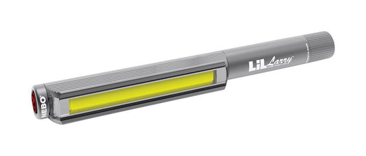 Nebo  Lil Larry  250 lumens Silver  LED  COB Flashlight  AAA Battery