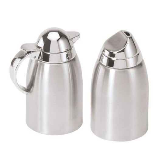 Oggi Brew Silver Stainless Steel Stainless Steel Sugar and Creamer Set 2-3/4 in. D 2 pc