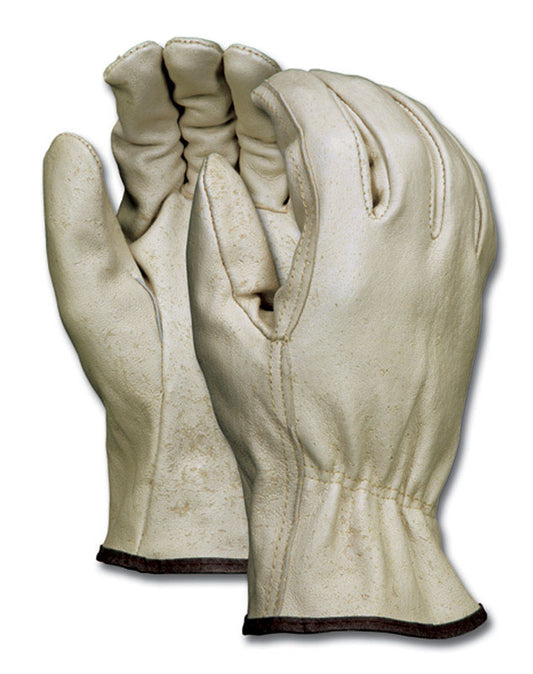 MCR Safety  XL  Pigskin  Driver  Beige  Gloves