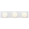 Westinghouse White 3 lights Incandescent Bathroom Bar Fixture Wall Mount