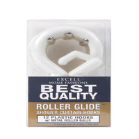 Excell White Plastic Shower Curtain Rings 12 pk