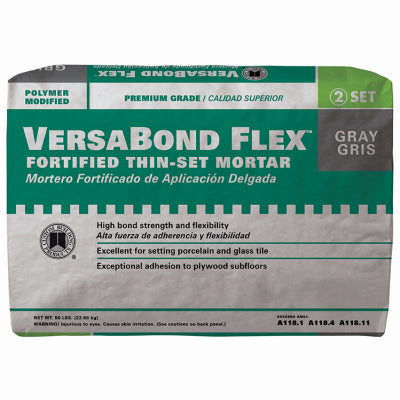 Custom Building Products VersaBond Flex Gray Thin-Set Mortar 50 lb