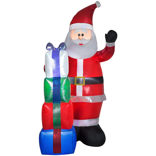 Gemmy LED 84 in. Iridescent Santa Inflatable