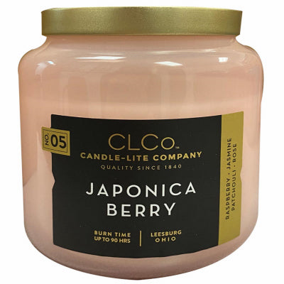 Candle Lite 4274061 14 Oz Japonica Berry Clco Jar Candle With Metal Lid (Pack of 3)