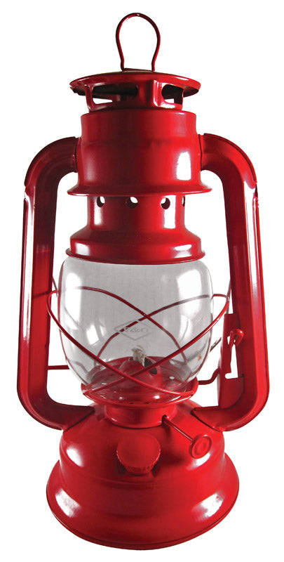 V & O  Red  Lantern  11 in. H x 5-1/2 in. W x 11 in. L 1 pk