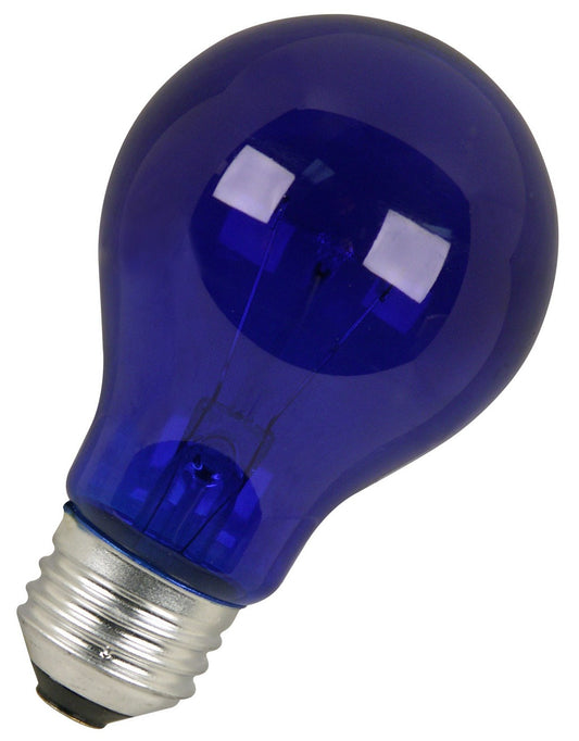 Feit Electric 25A/TB/RB 25 Watt E26 A19 Transparent Blue Incandescent Dimmable Party Light Bulb