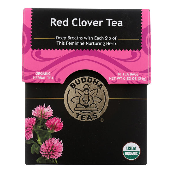 Buddha Teas - Organic Tea - Red Clover - Case of 6 - 18 Count (Pack of 6)