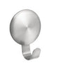 iDesign Affixx 3.5 in. H X 1.25 in. W X 2.5 in. L Brushed Silver Adhesive Hook