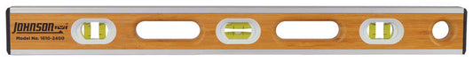 Johnson EcoTech 24 in. Bamboo Box Beam Level 6 vial