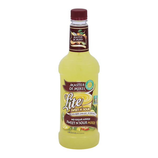 Master Of Mixes - Mezclas Sweet 'n Sour Lite - Caja de 12 - 1 LTR (Paquete de 12)