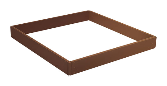 Suncast 5.5 in. H X 46 in. W X 46 in. D Resin Elevated Garden Bed Kit Brown