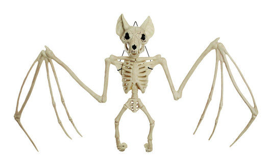 Seasons White Bat Skeleton Halloween Decoration 22.5 L x 12.5 H x 3.5 W in.