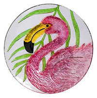 18" BIRD BATH FANCIFUL FLAMINGO