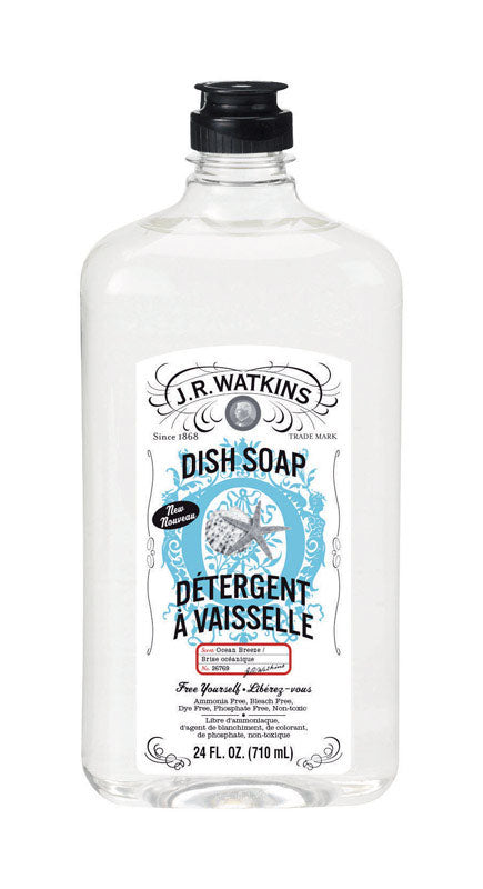 J.R. Watkins Ocean Breeze Scent Liquid Dish Soap 24 oz. 1 pk (Pack of 6)