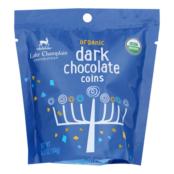 Lake Champlain Chocolates - Dark Chocolate Coin Hanukkah - Case of 12 - 5.8 OZ (Pack of 12)