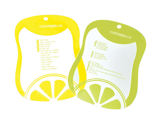 Casabella Bar Board 5-1/2 in. W x 8 in. L Yellow/Green Polypropylene Cutting Boards