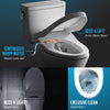 TOTO® Drake® WASHLET®+ Two-Piece Elongated 1.28 GPF Universal Height TORNADO FLUSH® Toilet with S550e Bidet Seat, Cotton White - MW7763056CEFG#01